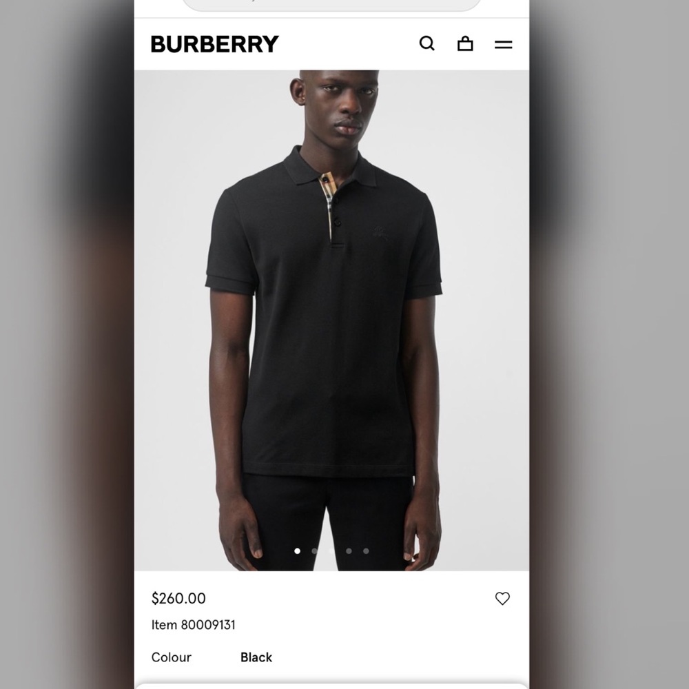 Men’s Burberry polo shirt